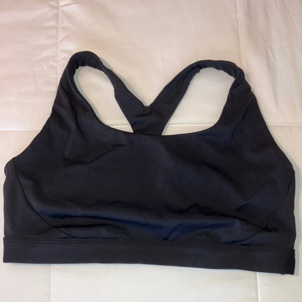 Athleta Black Unpadded Yoga Bra, XL